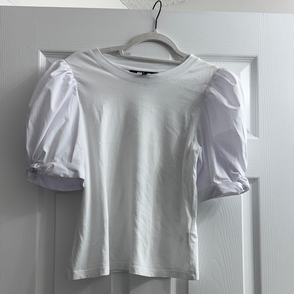 DKNY White Puff Sleeve Blouse